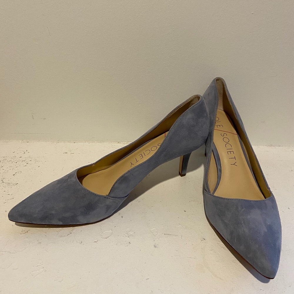 Sole Society Powder Blue Suede Pumps